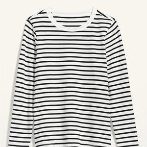 COPY - NWT OLD NAVY Long-Sleeve EveryWear Striped T-Shirt Color: Black White St…